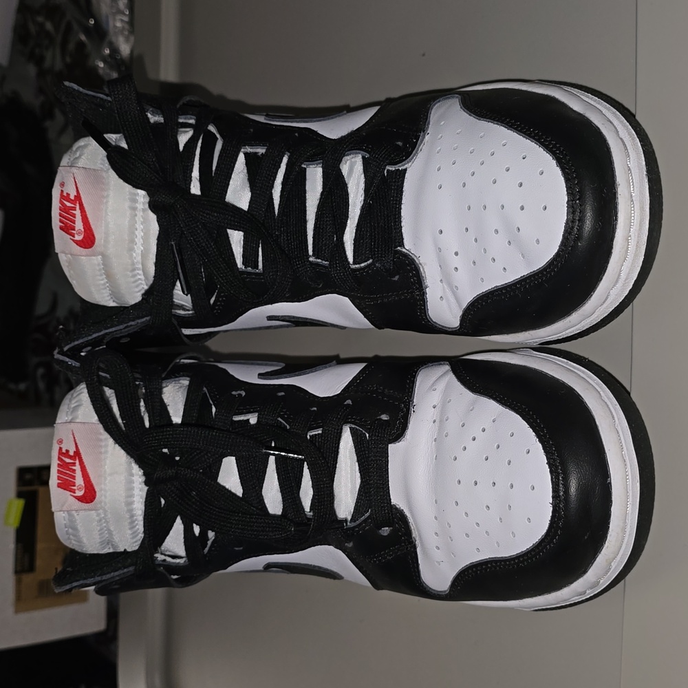 Nike Black and White Dunk High 9.5 Women's